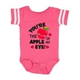 thumbnail image 1 of Inktastic Youre the Apple of My Eye Valentine Pun with Cute Apple Boys or Girls Baby Bodysuit, 1 of 5