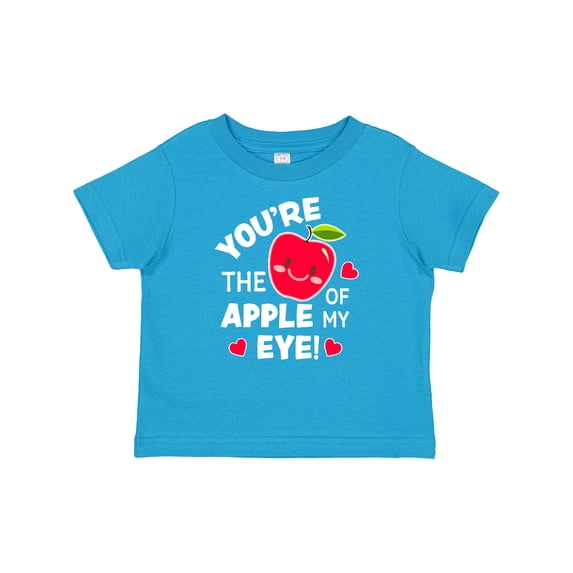 Inktastic Youre the Apple of My Eye Valentine Pun with Cute Apple Boys or Girls Baby T-Shirt