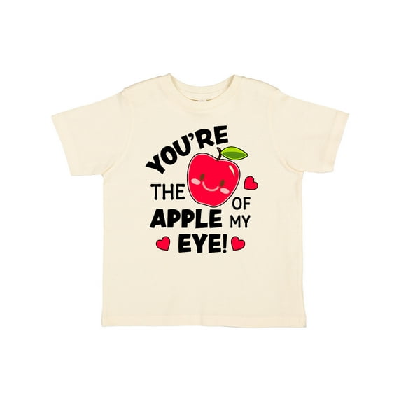 Inktastic Youre the Apple of My Eye Valentine Pun with Cute Apple Boys or Girls Toddler T-Shirt