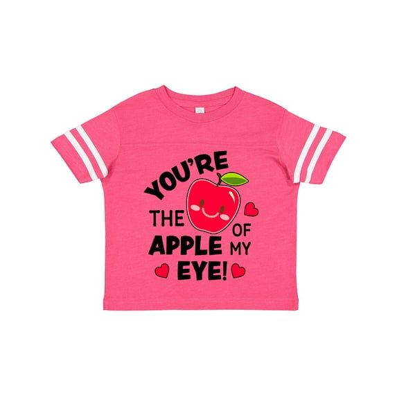 Inktastic Youre the Apple of My Eye Valentine Pun with Cute Apple Boys or Girls Toddler T-Shirt