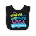 thumbnail image 1 of Inktastic Youth Pastor Daddy Quote Boys or Girls Baby Bib, 1 of 4