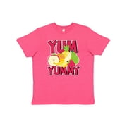 Inktastic Yummy Text with Fruit for National Nutrition Month Youth T-Shirt