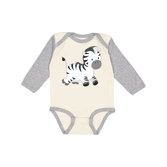 Inktastic Zebra Boys or Girls Long Sleeve Baby Bodysuit