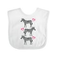 thumbnail image 1 of Inktastic Zebra Cute Safari Animal Girls Baby Bib, 1 of 4