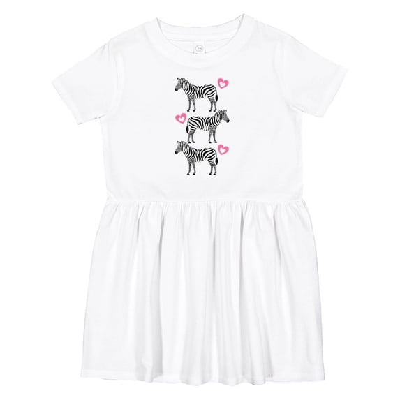 Inktastic Zebra Cute Safari Animal Girls Toddler Dress