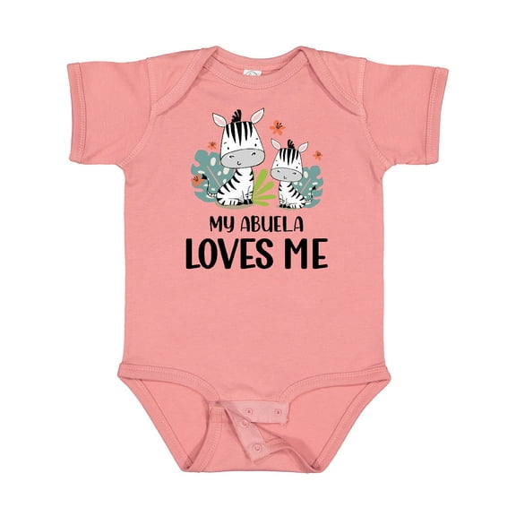Inktastic Zebra My Abuela Loves Me Boys or Girls Baby Bodysuit