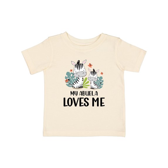 Inktastic Zebra My Abuela Loves Me Boys or Girls Baby T-Shirt