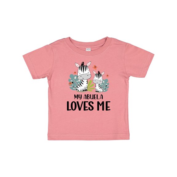 Inktastic Zebra My Abuela Loves Me Boys or Girls Baby T-Shirt