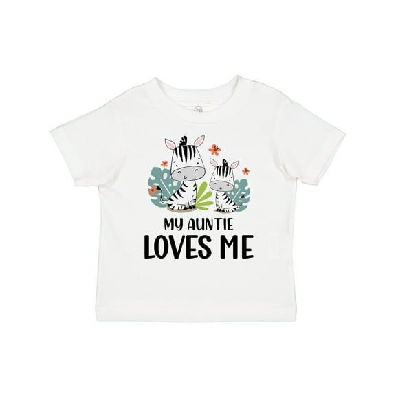 Inktastic Zebra My Auntie Loves Me Boys or Girls Toddler T-Shirt