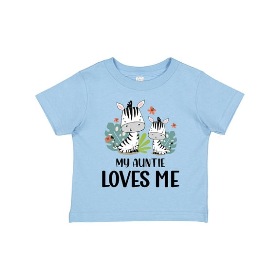 Inktastic Zebra My Auntie Loves Me Boys or Girls Toddler T-Shirt