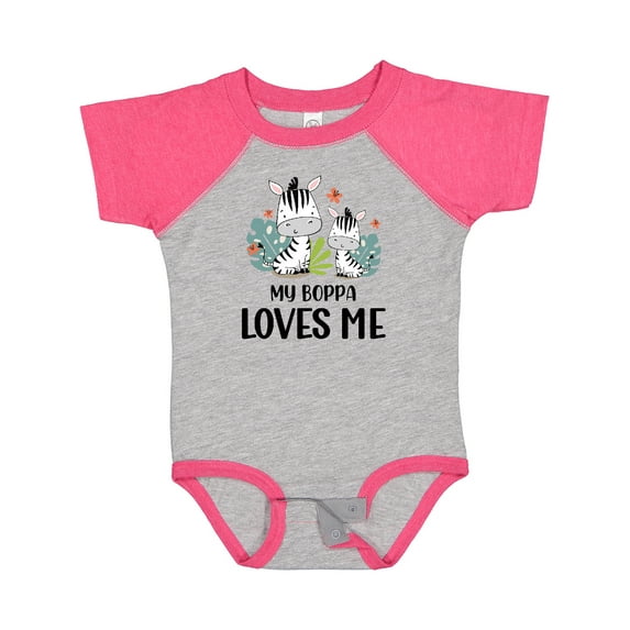 Inktastic Zebra My Boppa Loves Me Boys or Girls Baby Bodysuit