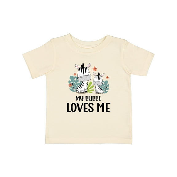Inktastic Zebra My Bubbe Loves Me Boys or Girls Baby T-Shirt