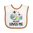 thumbnail image 1 of Inktastic Zebra My Dede Loves Me Boys or Girls Baby Bib, 1 of 4