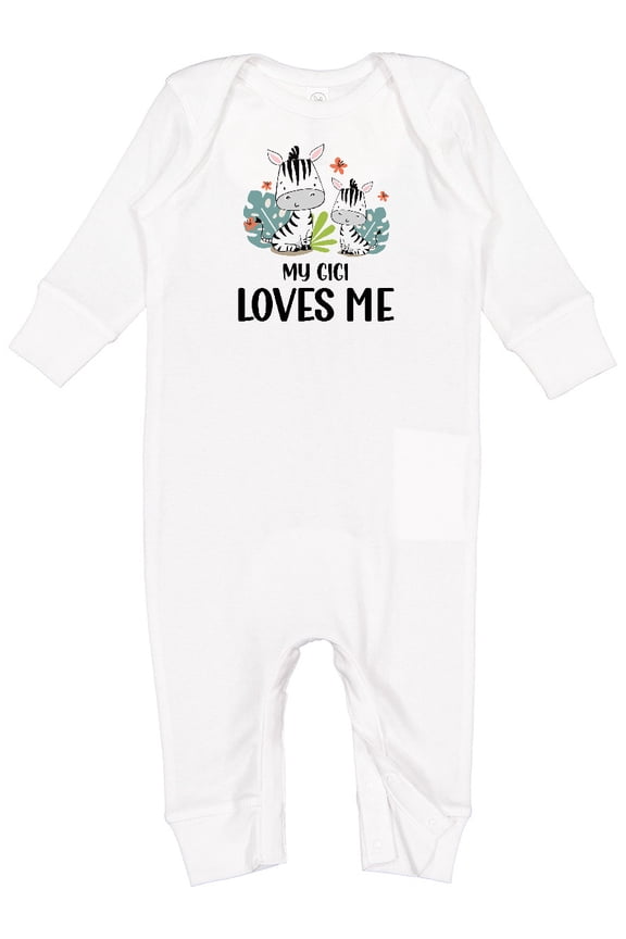 Zebra My Gigi Loves Me Baby Romper Coveralls