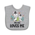 thumbnail image 1 of Inktastic Zebra My Gigi Loves Me Boys or Girls Baby Bib, 1 of 4