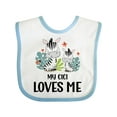thumbnail image 1 of Inktastic Zebra My Gigi Loves Me Boys or Girls Baby Bib, 1 of 4