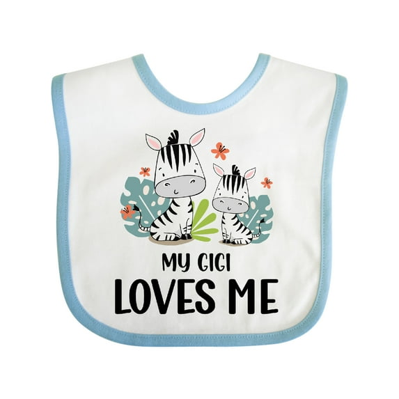 Inktastic Zebra My Gigi Loves Me Boys or Girls Baby Bib