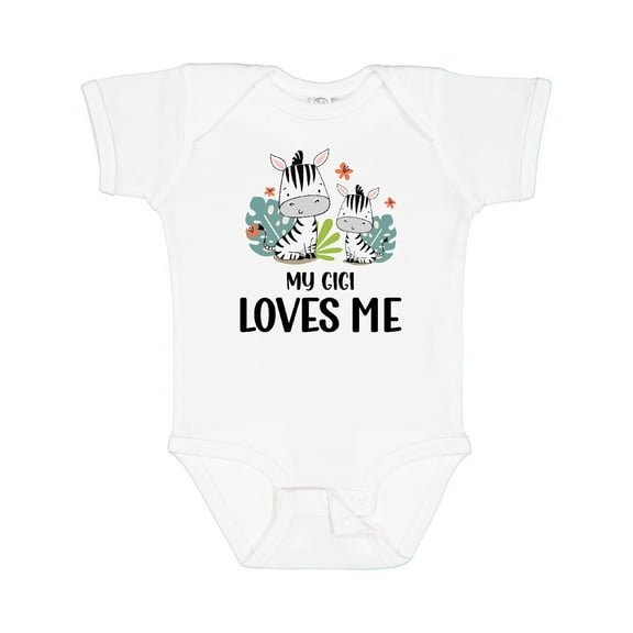 Inktastic Zebra My Gigi Loves Me Boys or Girls Baby Bodysuit