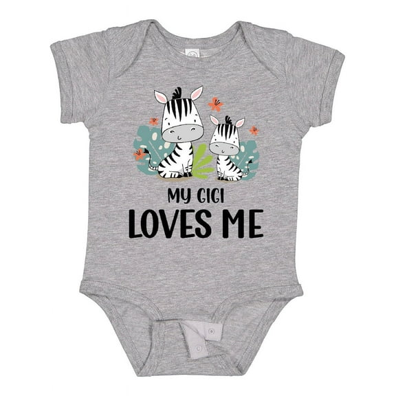 Inktastic Zebra My Gigi Loves Me Boys or Girls Baby Bodysuit