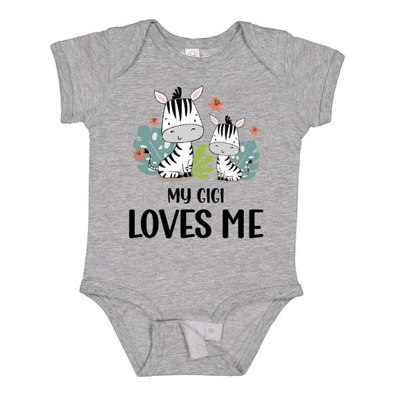 Inktastic Zebra My Gigi Loves Me Boys or Girls Baby Bodysuit