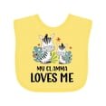 thumbnail image 1 of Inktastic Zebra My Glamma Loves Me Boys or Girls Baby Bib, 1 of 4