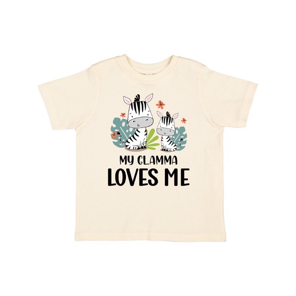 Inktastic Zebra My Glamma Loves Me Boys or Girls Toddler T-Shirt
