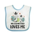 thumbnail image 1 of Inktastic Zebra My Godmother Loves Me Boys or Girls Baby Bib, 1 of 4