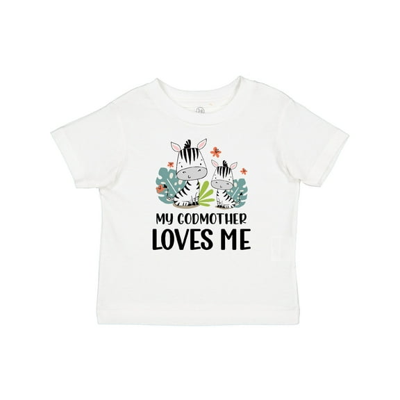 Inktastic Zebra My Godmother Loves Me Boys or Girls Baby T-Shirt