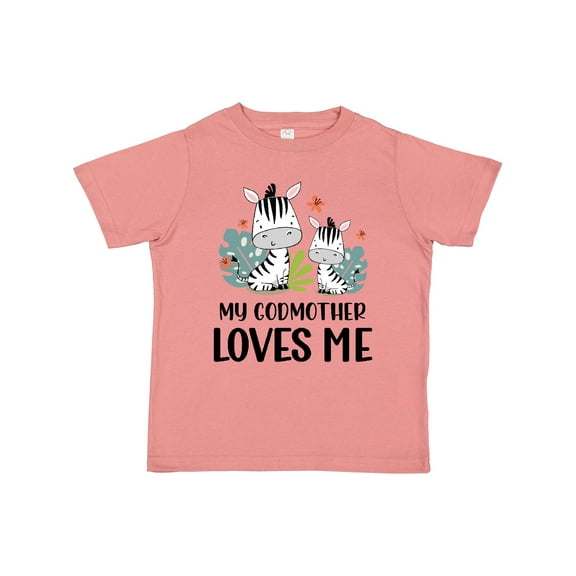 Inktastic Zebra My Godmother Loves Me Boys or Girls Toddler T-Shirt