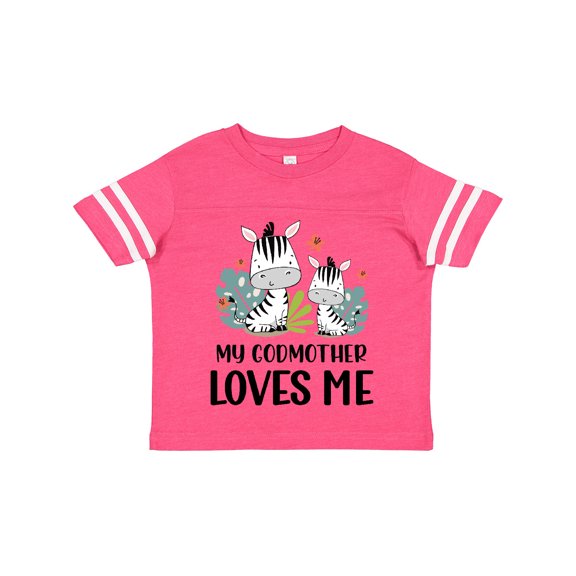 Inktastic Zebra My Godmother Loves Me Boys or Girls Toddler T-Shirt
