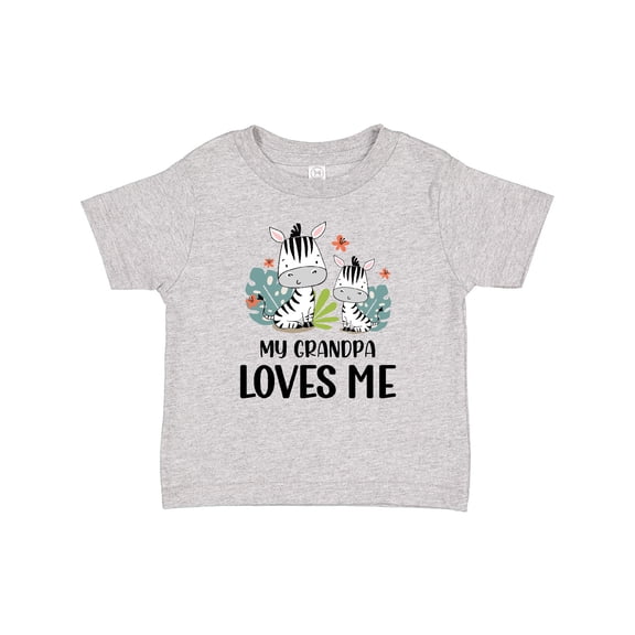 Inktastic Zebra My Grandpa Loves Me Boys or Girls Baby T-Shirt