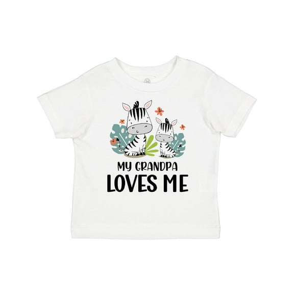 Inktastic Zebra My Grandpa Loves Me Boys or Girls Toddler T-Shirt