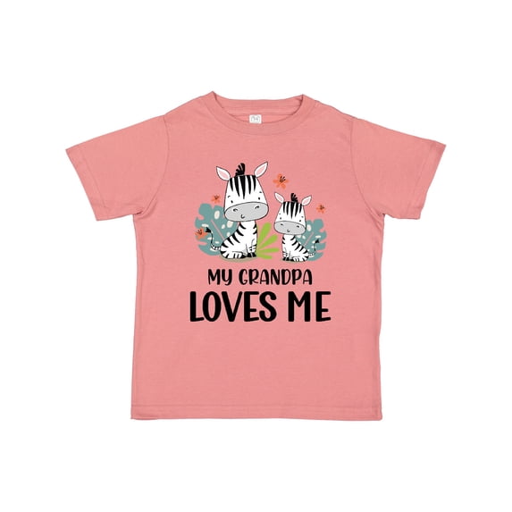 Inktastic Zebra My Grandpa Loves Me Boys or Girls Toddler T-Shirt