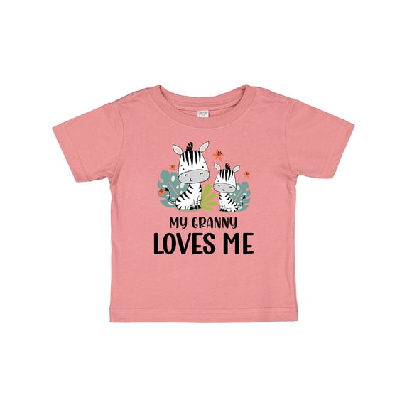 Inktastic Zebra My Granny Loves Me Boys or Girls Baby T-Shirt