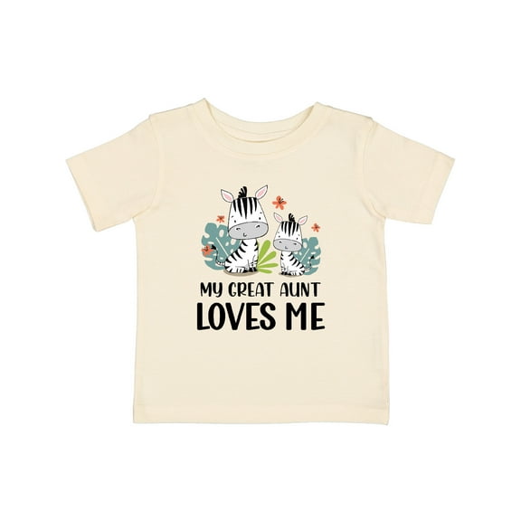 Inktastic Zebra My Great Aunt Loves Me Boys or Girls Baby T-Shirt