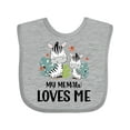 thumbnail image 1 of Inktastic Zebra My Memaw Loves Me Boys or Girls Baby Bib, 1 of 4