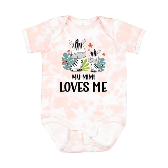Inktastic Zebra My Mimi Loves Me Boys or Girls Baby Bodysuit