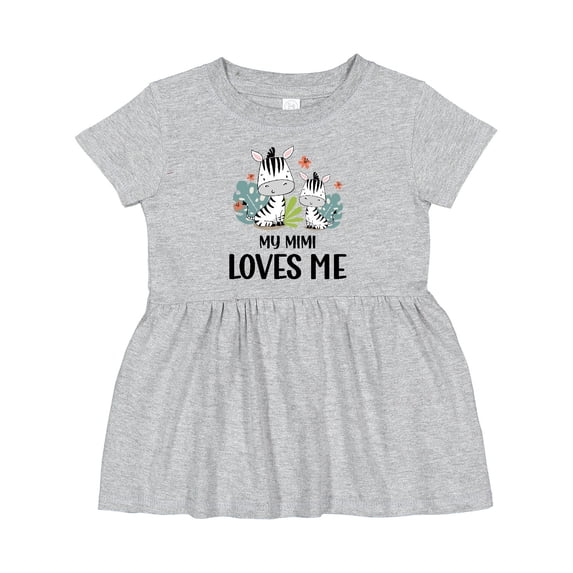 Inktastic Zebra My Mimi Loves Me Girls Baby Dress