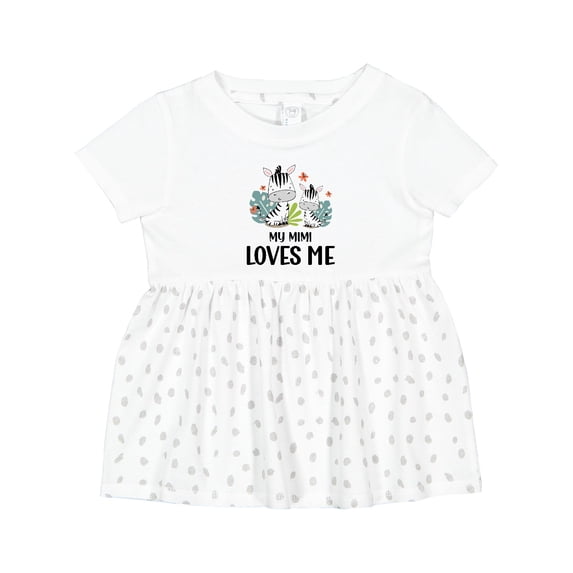 Inktastic Zebra My Mimi Loves Me Girls Baby Dress