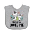 thumbnail image 1 of Inktastic Zebra My Nai Nai Loves Me Boys or Girls Baby Bib, 1 of 4