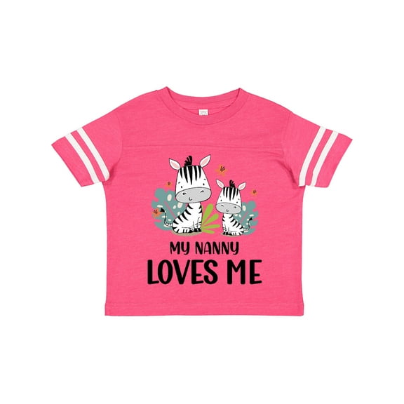 Inktastic Zebra My Nanny Loves Me Boys or Girls Toddler T-Shirt