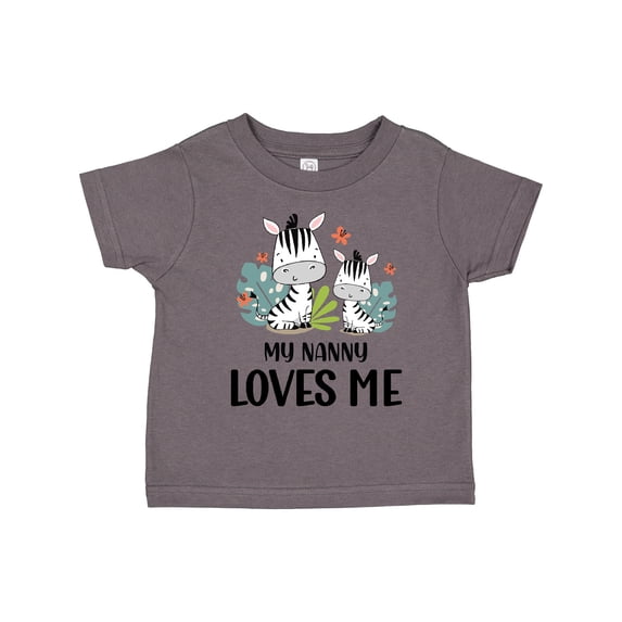 Inktastic Zebra My Nanny Loves Me Boys or Girls Toddler T-Shirt