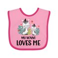 thumbnail image 1 of Inktastic Zebra My Nonno Loves Me Boys or Girls Baby Bib, 1 of 4