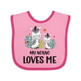 thumbnail image 1 of Inktastic Zebra My Nonno Loves Me Boys or Girls Baby Bib, 1 of 4