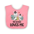 thumbnail image 1 of Inktastic Zebra My Nonno Loves Me Boys or Girls Baby Bib, 1 of 4