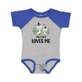 thumbnail image 1 of Inktastic Zebra My Papa Loves Me Boys or Girls Baby Bodysuit, 1 of 5