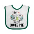 thumbnail image 1 of Inktastic Zebra My Pop Loves Me Boys or Girls Baby Bib, 1 of 4