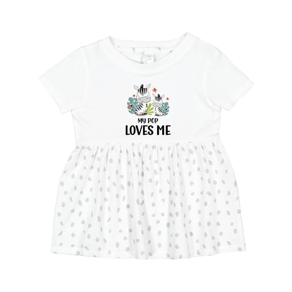 Inktastic Zebra My Pop Loves Me Girls Baby Dress