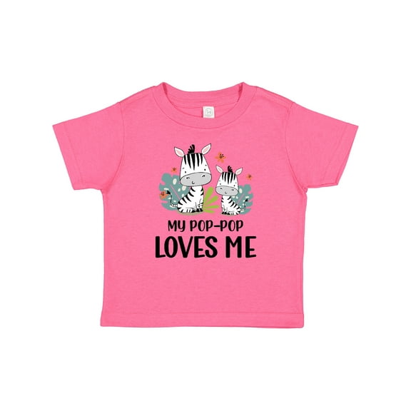 Inktastic Zebra My Pop-pop Loves Me Boys or Girls Baby T-Shirt