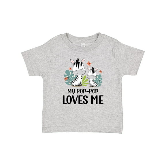 Inktastic Zebra My Pop-pop Loves Me Boys or Girls Baby T-Shirt